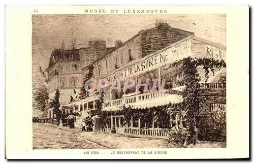 Cartes postales Musee du Luxembourg Van Gogh Le Restaurant De la Sirene