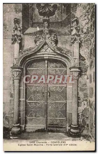 Ansichtskarte AK Charente Confolens Eglise Saint Maxime Porte Laterale