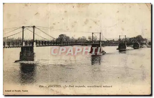 Cartes postales Ancenis Le Pont suspendu nouvellement restaure