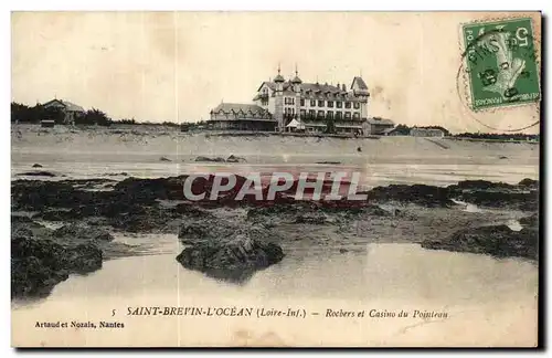 Cartes postales Saint Brevin L&#39Ocean Rochers et Casino du Pointean