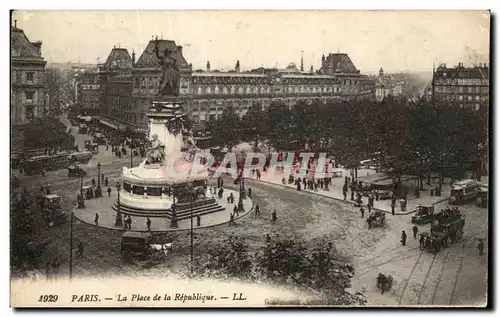 Cartes postales Paris La Place de la Republique