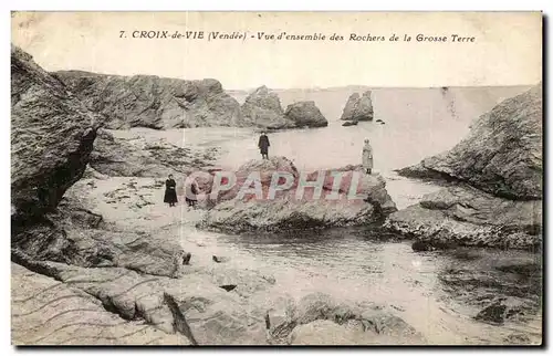 Cartes postales Croix de Vie Vue d&#39Ensemble des Rochers de la Grosse Terre