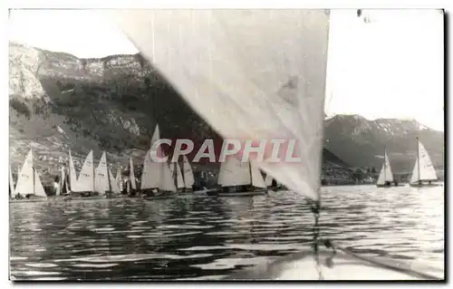 CARTE PHOTO Bateaux sur un lac