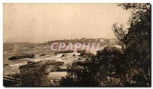 Cartes postales Biarritz Vue sur les Rochers de la Grande Plage et les Falaise du Phare