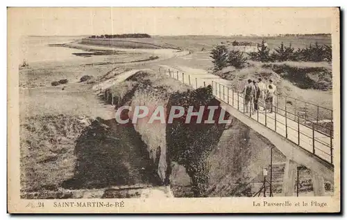 Cartes postales Saint Martin de Re La Passerelle et la Plage