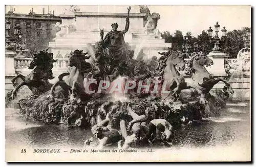 Cartes postales Bordeaux Detail du Monument des Girondins