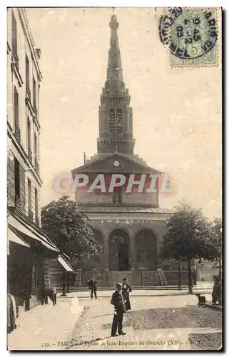 Cartes postales Paris L&#39Eglise St Jean Baptiste de Grenelie