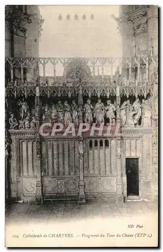 Cartes postales Cathedrale de Chartres Fragment du tour du Choeur