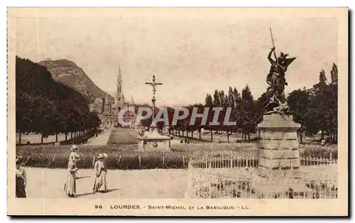 Ansichtskarte AK Lourdes Saint Michel Et La Basilique