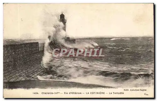 Ansichtskarte AK Charente Ile d&#39Oleron La Cotiniere La Tempete Phare Lighthouse