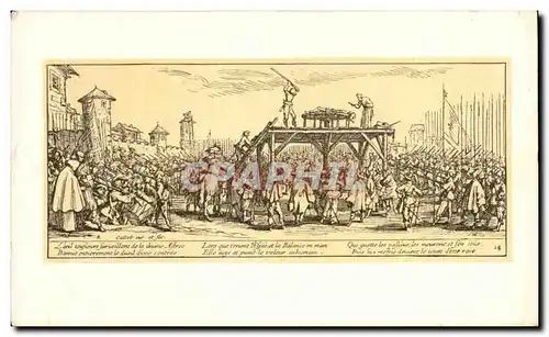 Cartes postales Jacques Callot Les grandes miseres de la guerre supplice de la roue