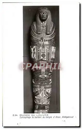 Cartes postales Musee du Loure Sarcophage du barbier du temple d&#39Amon Ankhpekroud Egypt Egypte
