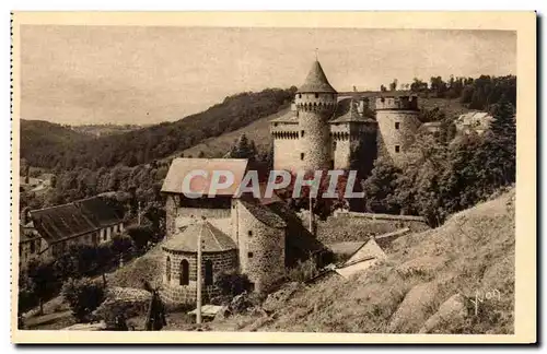 Ansichtskarte AK La Douce France Environs de Saint Flour Les Ternes L&#39eglise romane et le Chateau