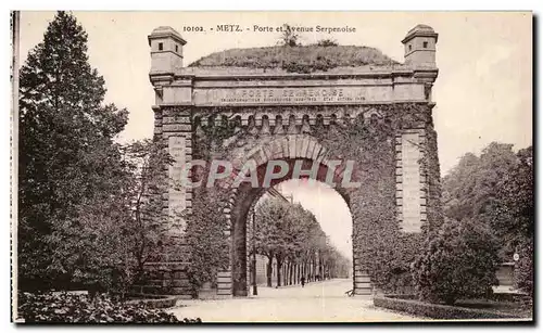 Cartes postales Metz Porte et Avenue Serpenoise