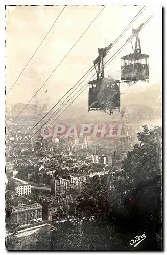 Ansichtskarte AK Les belles Alpes Francaises Grenoble Telepherique de la Basilique Croisement des deux bennes