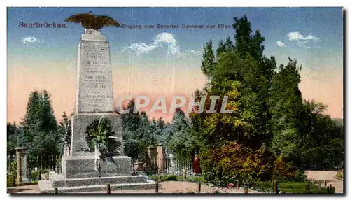 Cartes postales Sarrbrucken Eingang zum Ehrentel