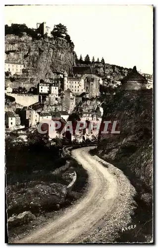 Cartes postales Rocamadour vu de la route de Cahors