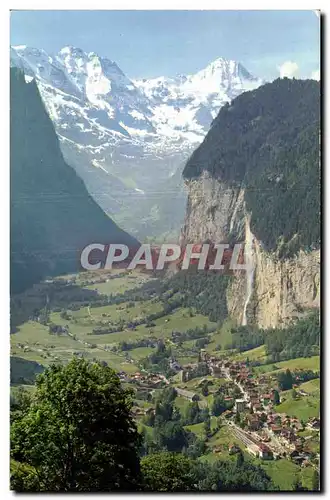 Cartes postales moderne Lauterbrunnen mit Grosshorn und Breithorn