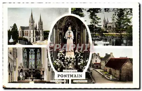 Cartes postales Pontmain Basilique Etang Grange Barbadette
