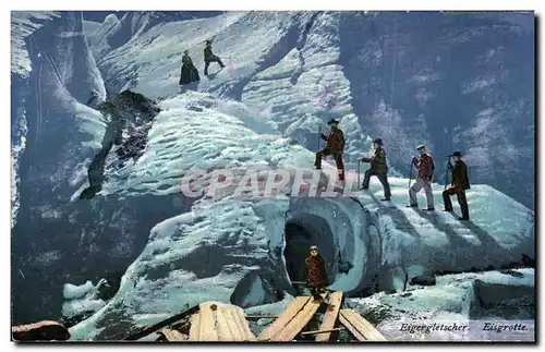 Ansichtskarte AK Eigergletscher Eisgrotte Alpinisme