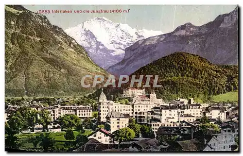 Cartes postales Intertaken und die jungfrau die Jungfrau