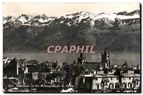 Cartes postales Lausanne et les montagnes de Savoie