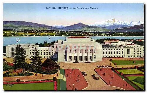 Ansichtskarte AK Geneve Le Palais des Nations Suisse