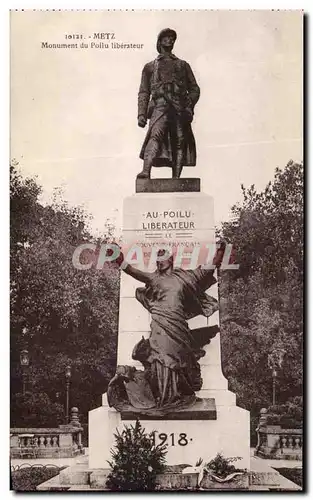 Cartes postales Metz Monumount du Poillu liberateur Militaria