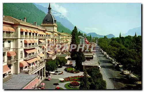 Cartes postales Interlaken Hoheweg mit Grand Hotel Viktoria Und Jungfrau