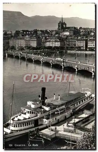 Cartes postales Geneve La Rade Bateau
