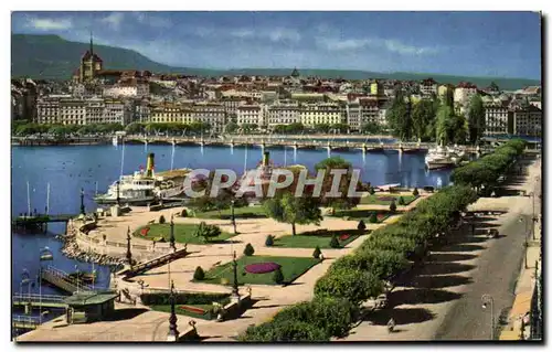 Ansichtskarte AK Geneve Vue Generale Suisse