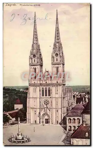 Cartes postales Zagreb Prvostoina crkva Croatie Croatia