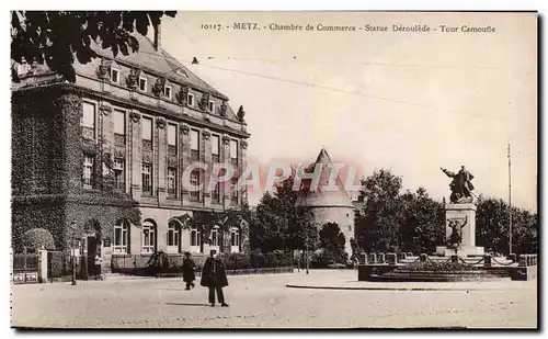 Ansichtskarte AK Metz Chambre de Commerce Statue Deroulede Tour Camoufle