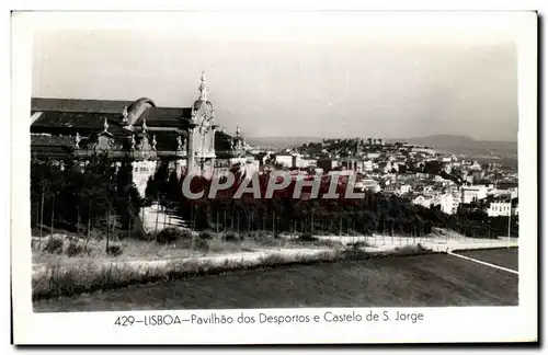 Ansichtskarte AK Lisboa Pavilhao Dos Desportos e Castelo De S Lorge Portugal