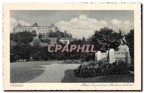 Cartes postales Karlsbad hotel Imperial lit Beethovendenkmal