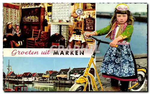 Ansichtskarte AK Groeten uit Marken Folklore Costume Enfant