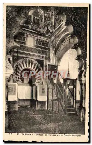 Ansichtskarte AK Tlemcen Mihrab et Membar de la Grande Mosquee Algerie