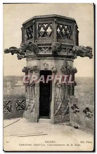 Ansichtskarte AK Nevers Cathedrale Saint Cyr Couronnement de la Tour