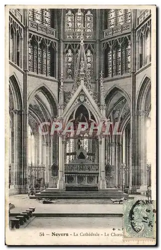 Ansichtskarte AK Nevers La Cathedrale Le choeur