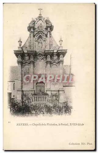 Cartes postales Nevers Chapelle de la Visitation le Portail