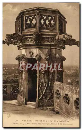 Ansichtskarte AK Nevers Sommet de la Tour de la Cathedrale