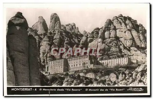 Cartes postales Montserrat Et monasterio desde Vio Rosario El Monestir des de Via