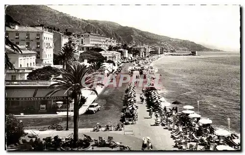 Cartes postales Menton la promenade du bord de mer et les grands hotels