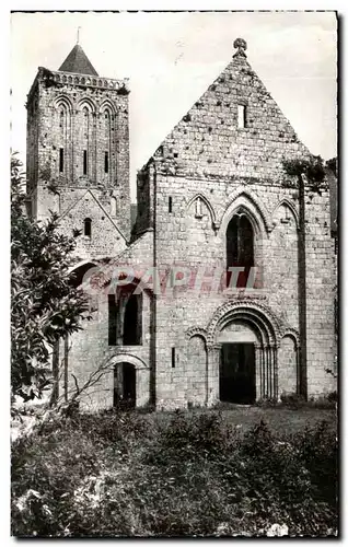 Cartes postales Abbaye de la Lucerne Entre Avranches et Granville Facade de L&#39Eglise Abbatiale