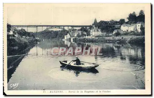 Cartes postales Mayenne Bords de la Mayenne et le Viaduc