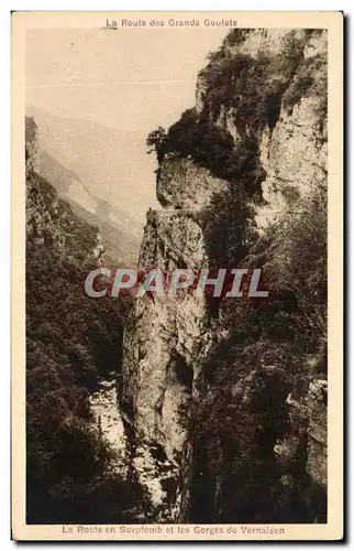 Cartes postales Les Route des Grands Goulets La Route en Surplomb et les Gorges de Vernaison