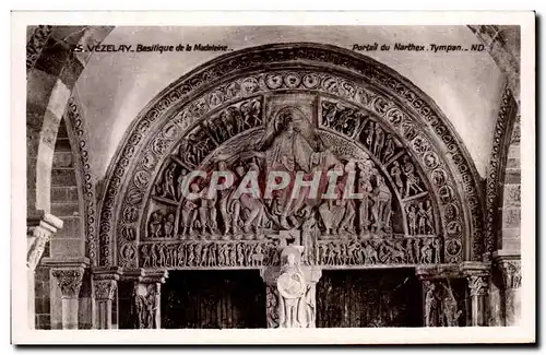 Cartes postales Vezelay Basilique de la Madeleine Le Portail du Narthex