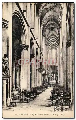 Cartes postales Semur Eglise Notre Dame