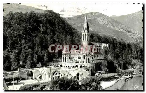 Cartes postales Lourdes La Basilique Et Le Gave