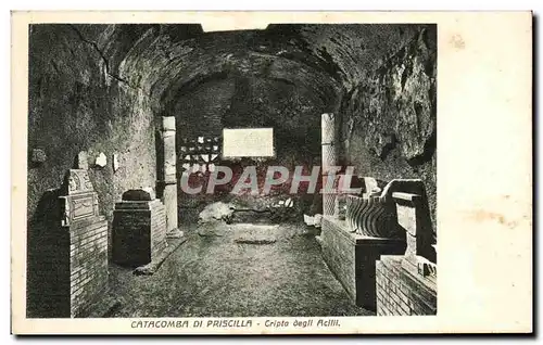 Cartes postales Catacomba Di Priscilla Cripta degli Acilii